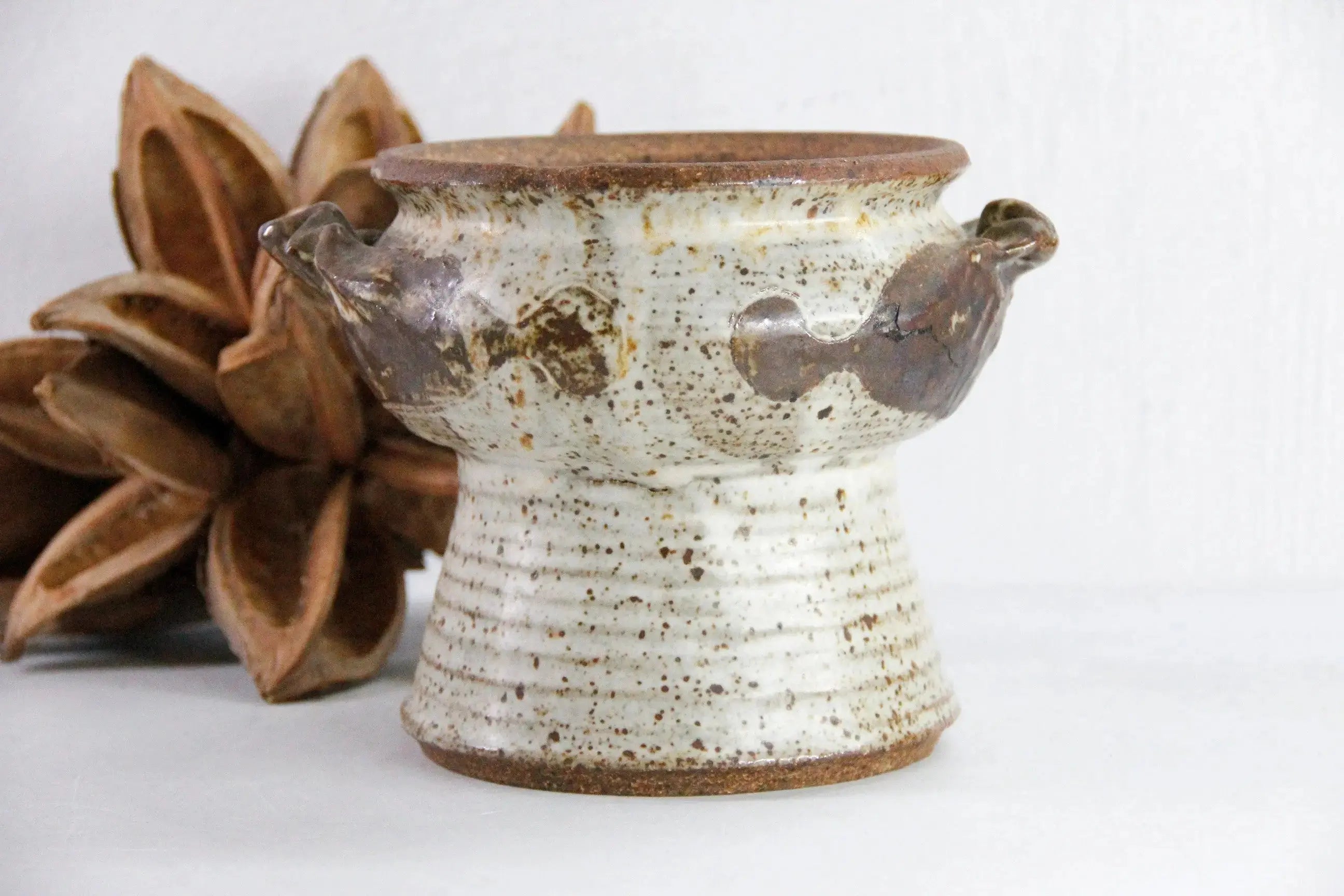 Vintage Pottery Vase | Studio Art Vessel Neutral Planter Debra Hall Lifestyle