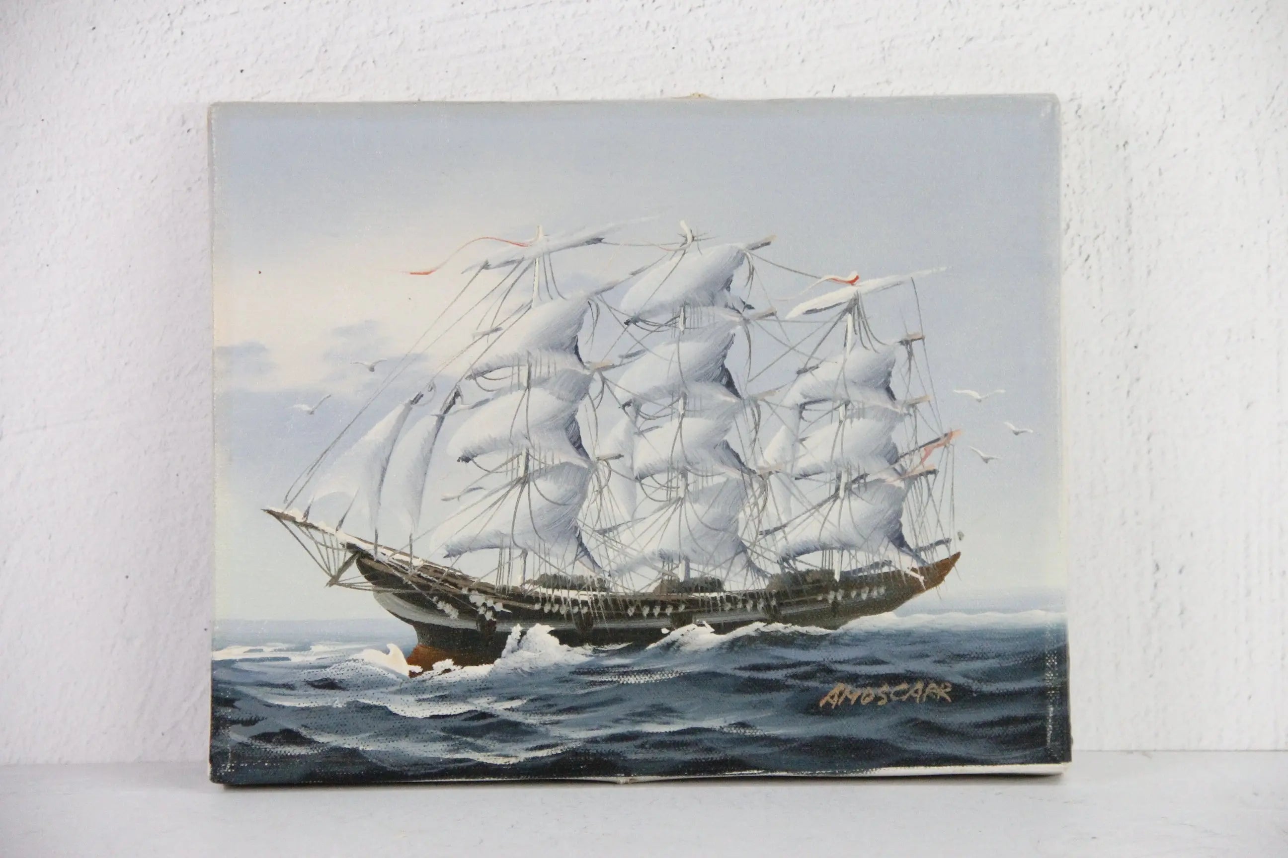 Vintage Ship Painting | Sailing Clipper Ship Wall Decor Debra Hall Lifestyle