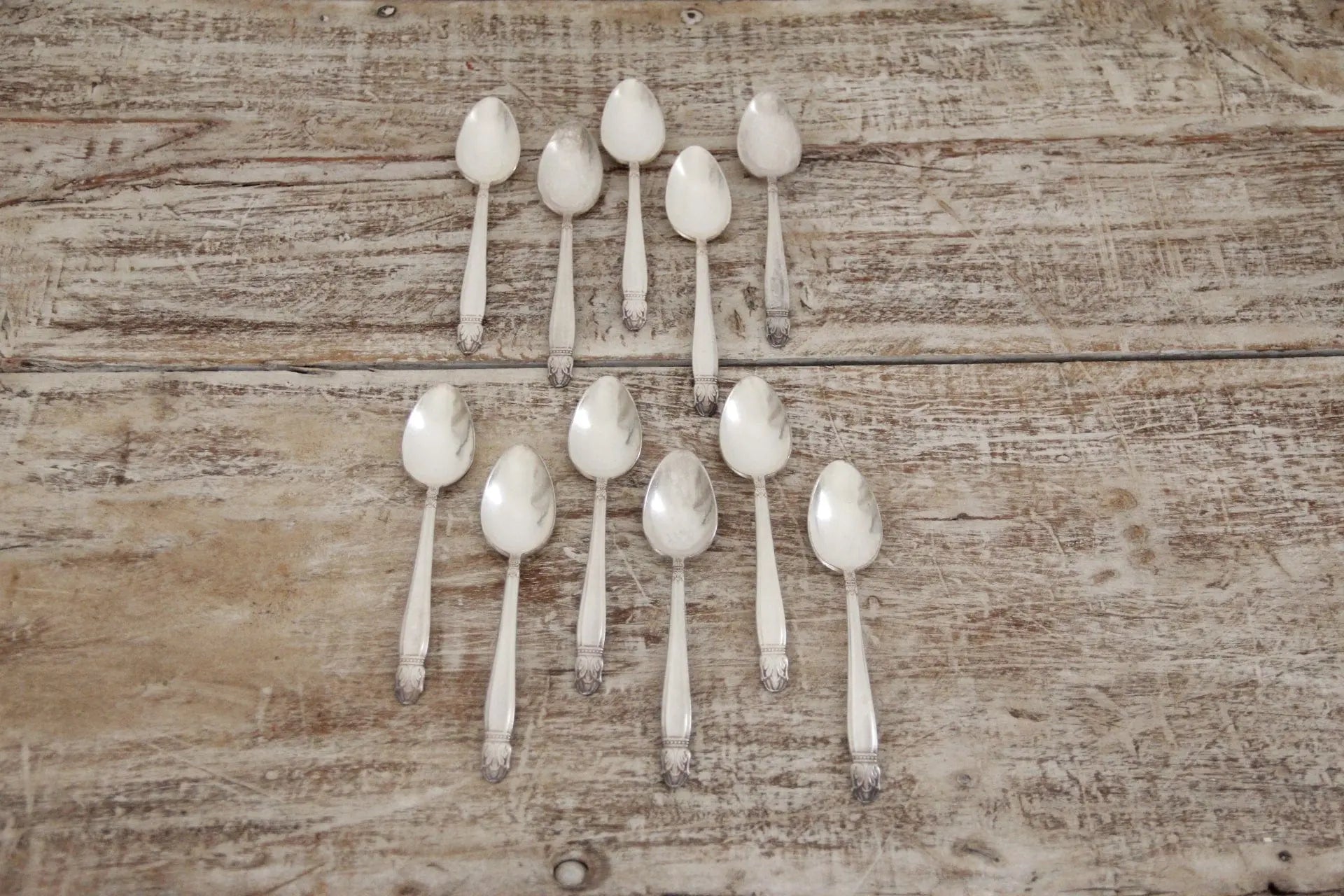 Vintage Silver Plated Flatware | Teaspoon 5 Pcs. Debra Hall Lifestyle
