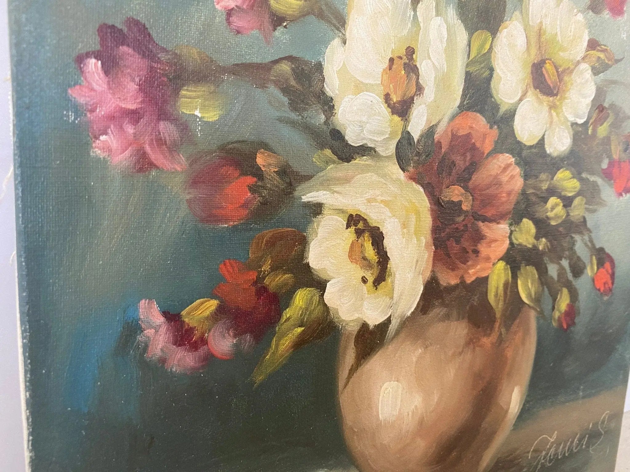Vintage Still Life | Floral on Canvas Painting  Debra Hall Lifestyle