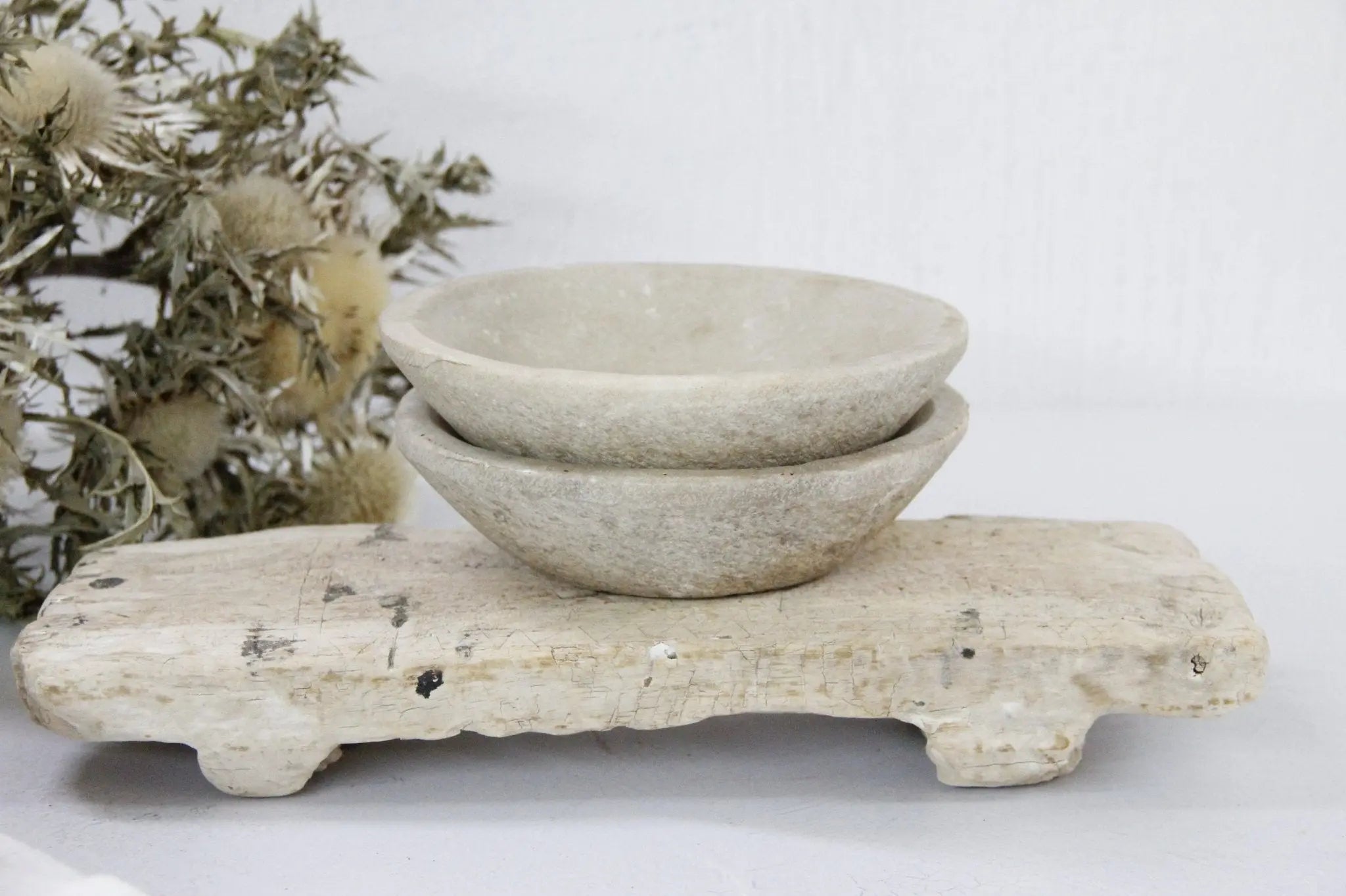 Vintage Stone Bowl | Honed Limestone  Debra Hall Lifestyle