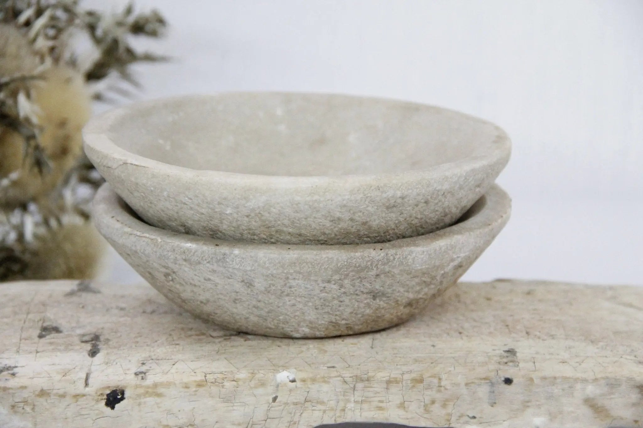 Vintage Stone Bowl | Honed Limestone  Debra Hall Lifestyle