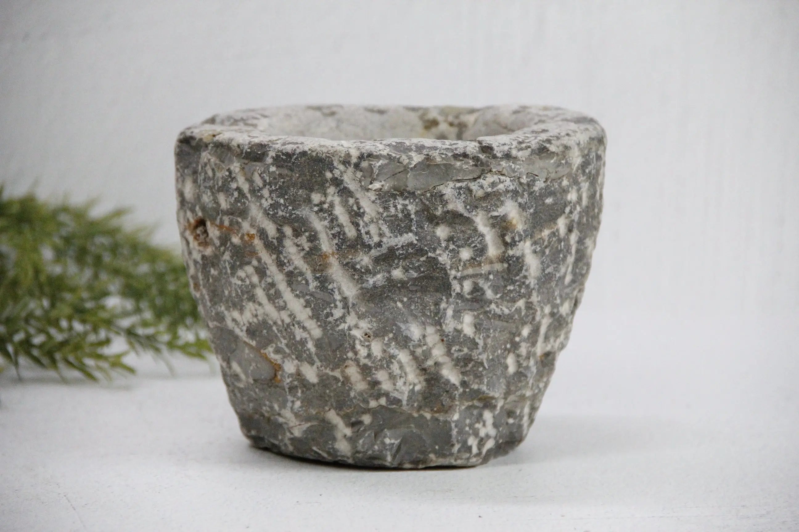 Vintage Stone Mortar | Garlic 2 Debra Hall Lifestyle