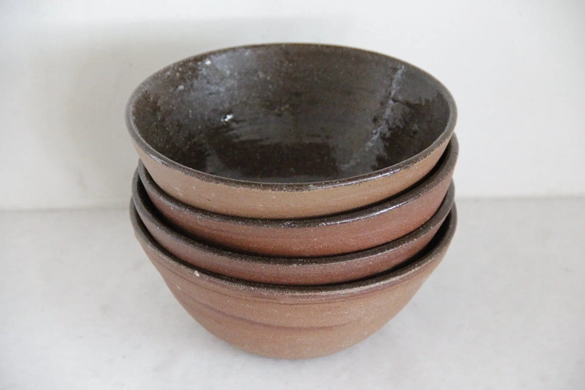 Vintage Studio Pottery Bowls | Dinnerware 4 Pcs.  Debra Hall Lifestyle