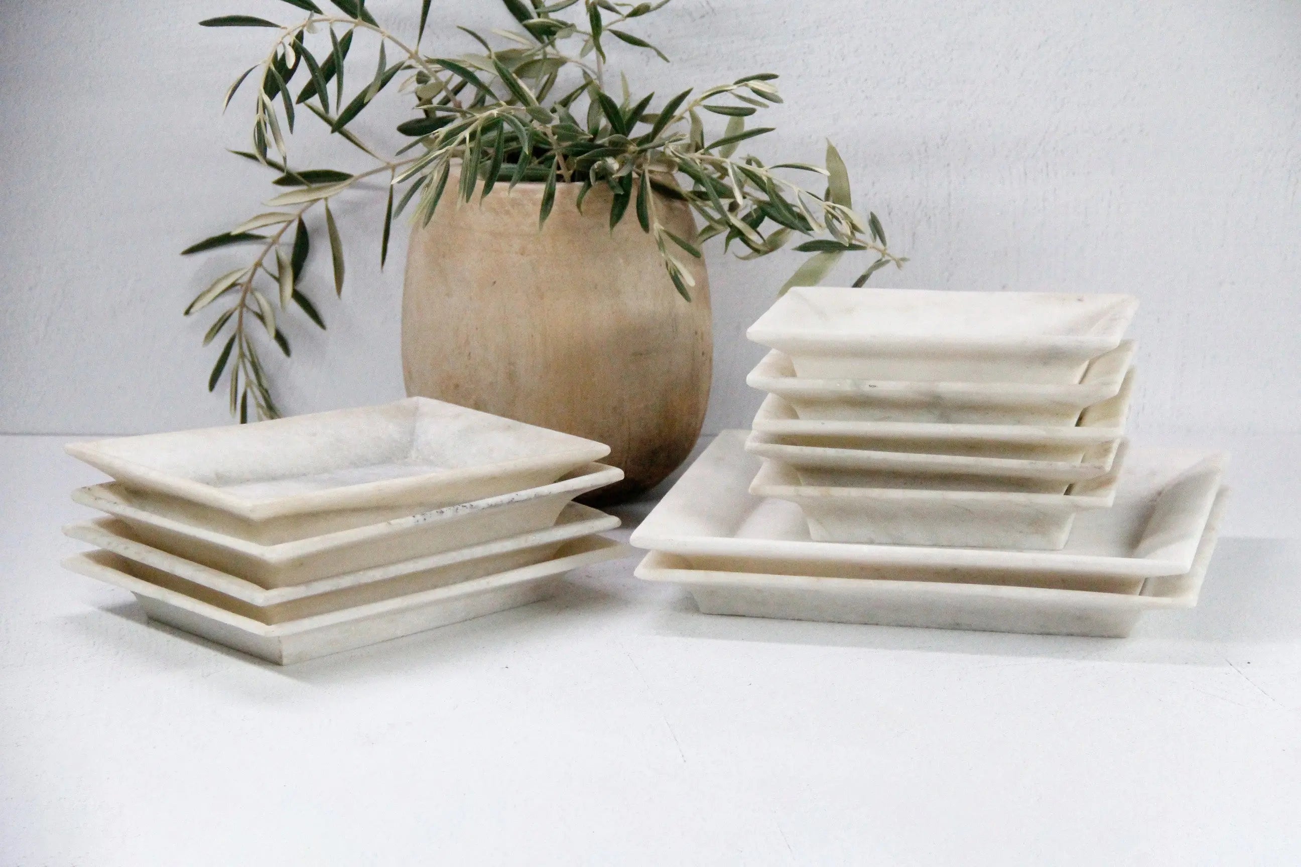 White Marble Tray | Hand Carved Assorted Debra Hall Lifestyle