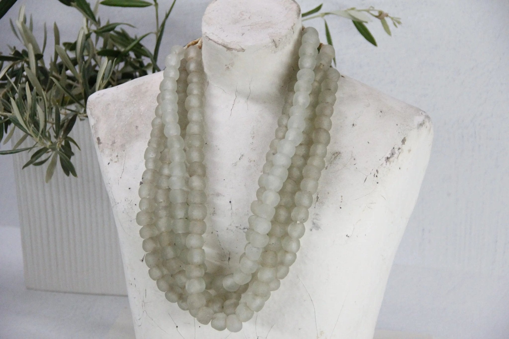 African Trade Beads | Vintage Recycled Glass-Clear Light - Debra Hall Lifestyle