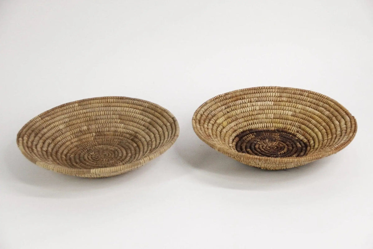 Antique African Basket | Hand-Woven Coiled Grass Bowl - Debra Hall Lifestyle