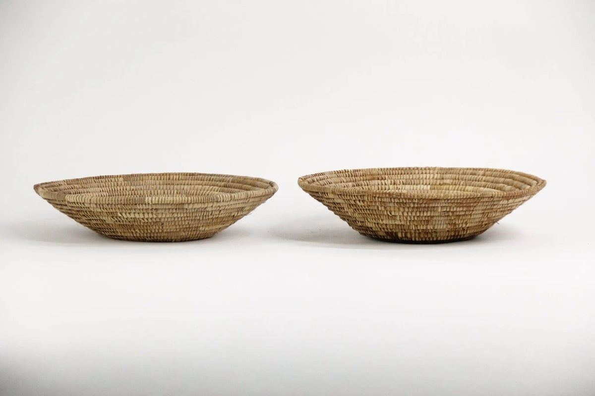 Antique African Basket | Hand-Woven Coiled Grass Bowl - Debra Hall Lifestyle