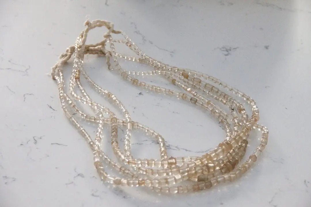Antique African Trade Beads | Clear Glass - Debra Hall Lifestyle