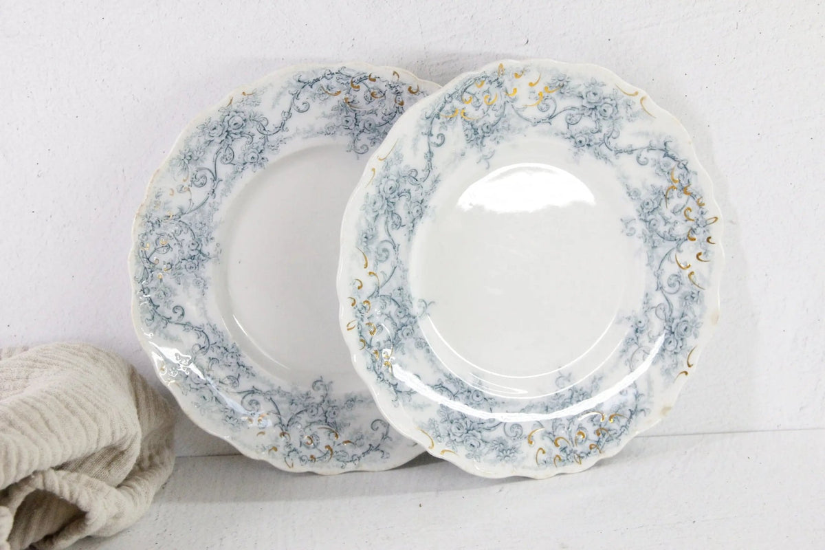 Antique Blue Transferware Plate | Rochester J&G Meakin - Debra Hall Lifestyle