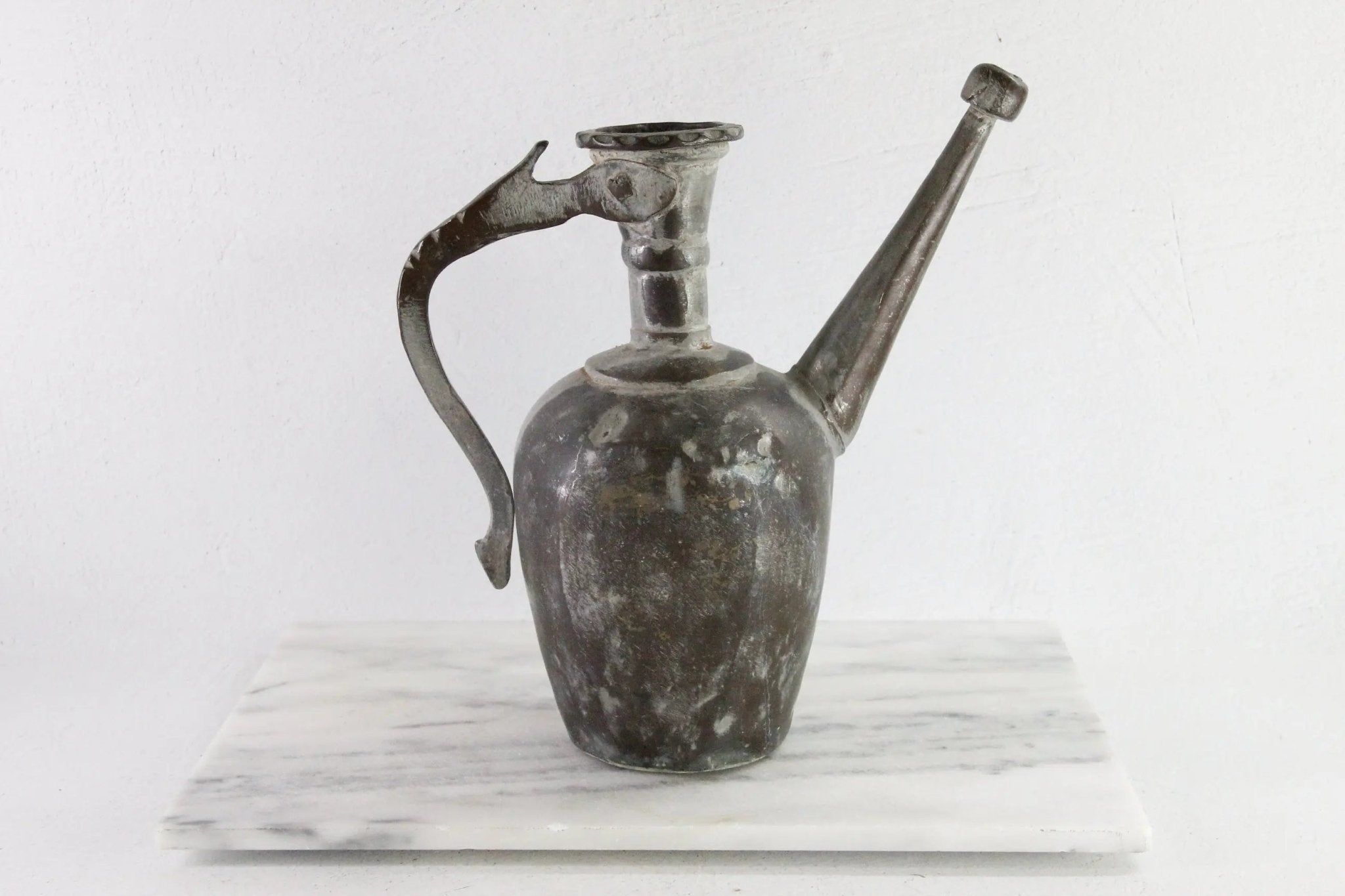 Antique Copper Watering Can | 19th C. Turkish Hand Crafted - Debra Hall Lifestyle