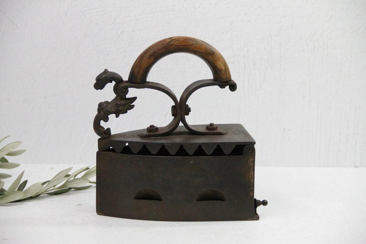 Antique Flat Iron-Large Coal | 19th C. French Decor - Debra Hall Lifestyle