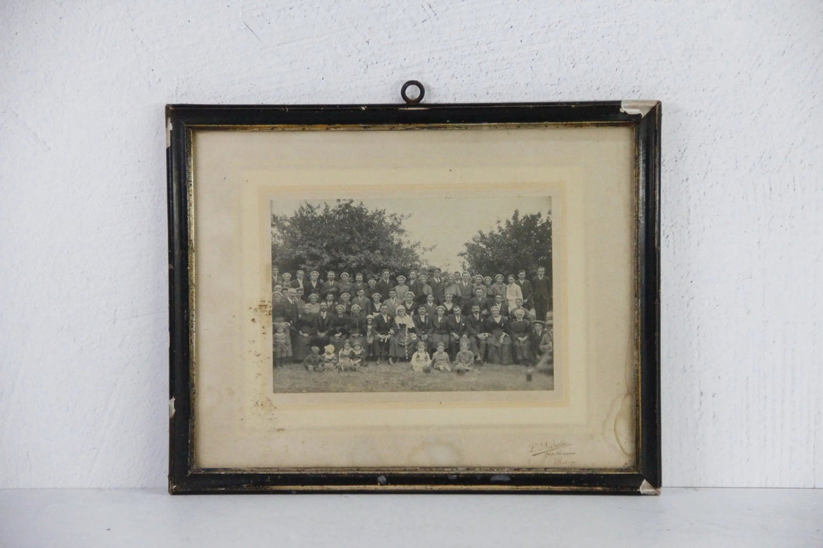 Antique French Portrait Framed | Family Photo Parisienne 1800s - Debra Hall Lifestyle