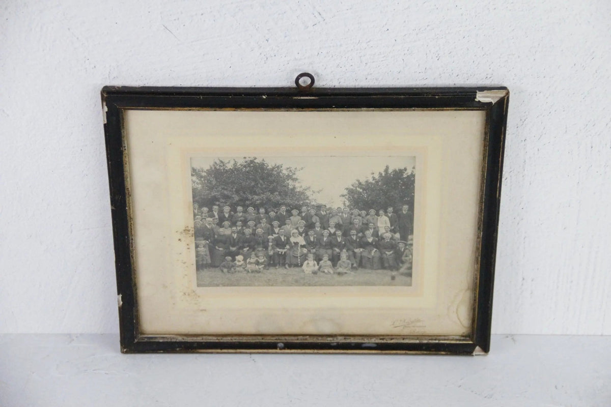 Antique French Portrait Framed | Family Photo Parisienne 1800s - Debra Hall Lifestyle