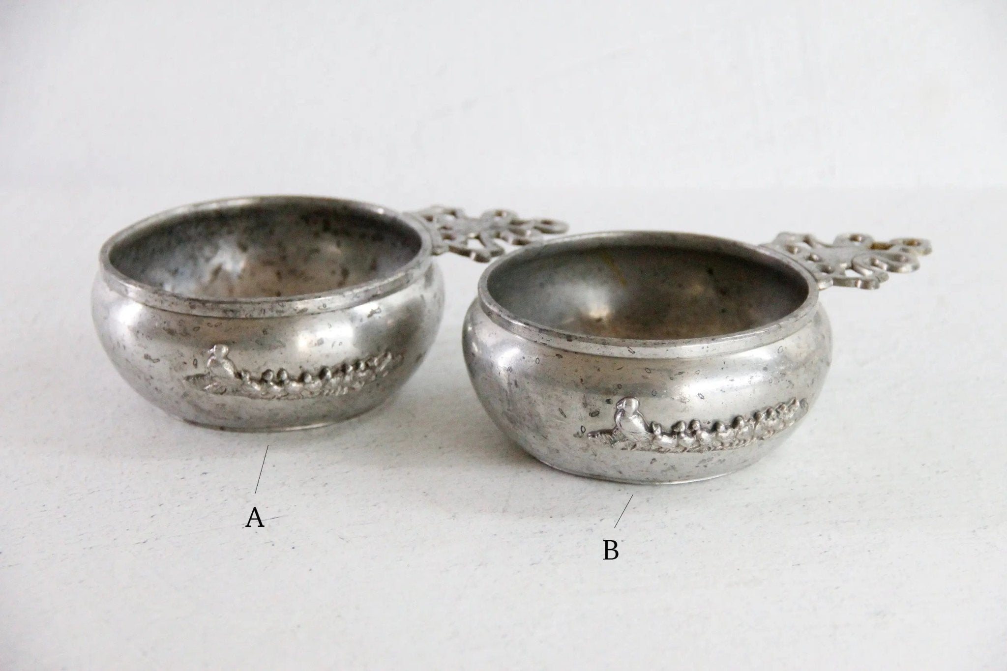 Antique Pewter Porringer | Cornwall & Murphy Bowl Tastevin - Debra Hall Lifestyle