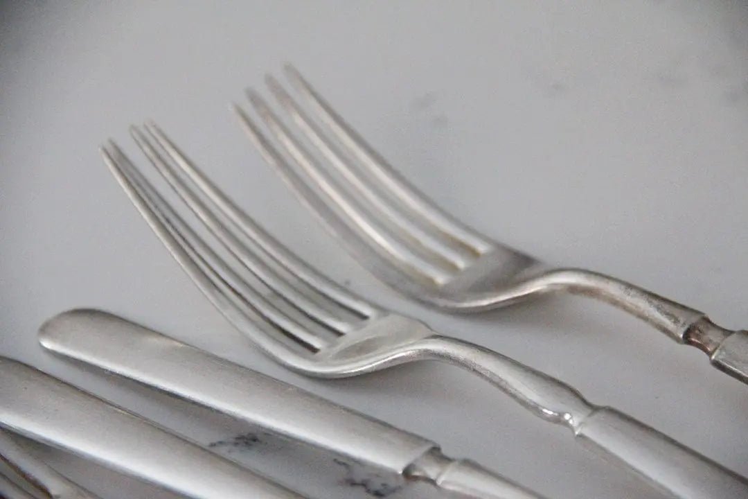 Antique Silver Flatware | Dinner Forks Set of 8 Pieces - Debra Hall Lifestyle