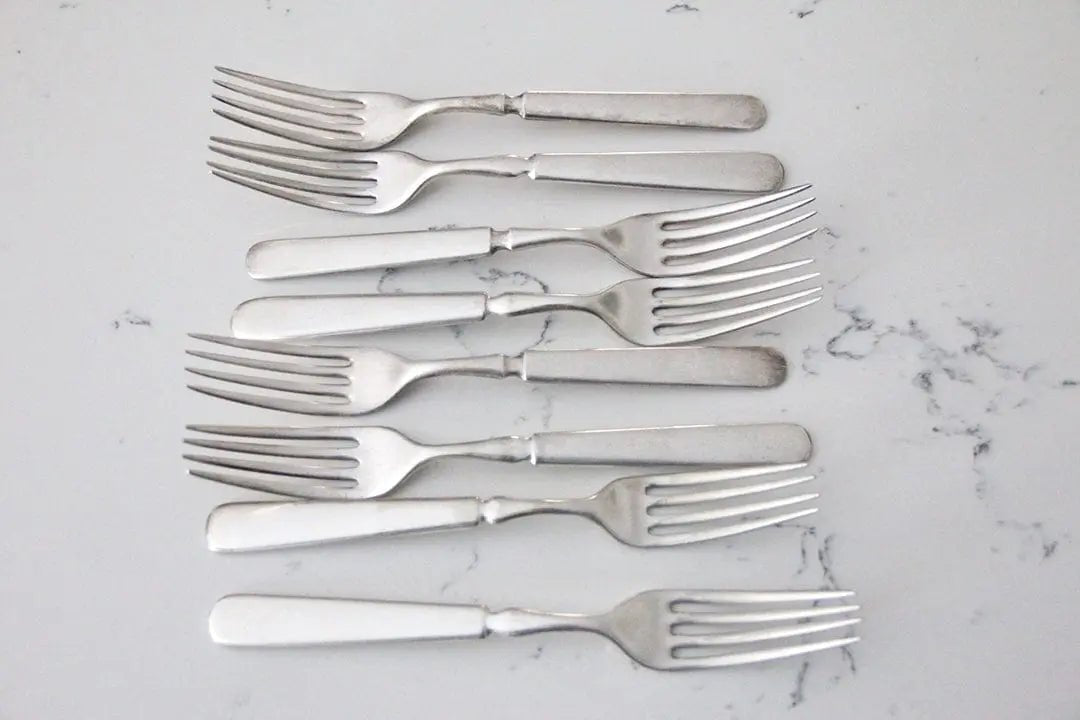 Antique Silver Flatware | Dinner Forks Set of 8 Pieces - Debra Hall Lifestyle