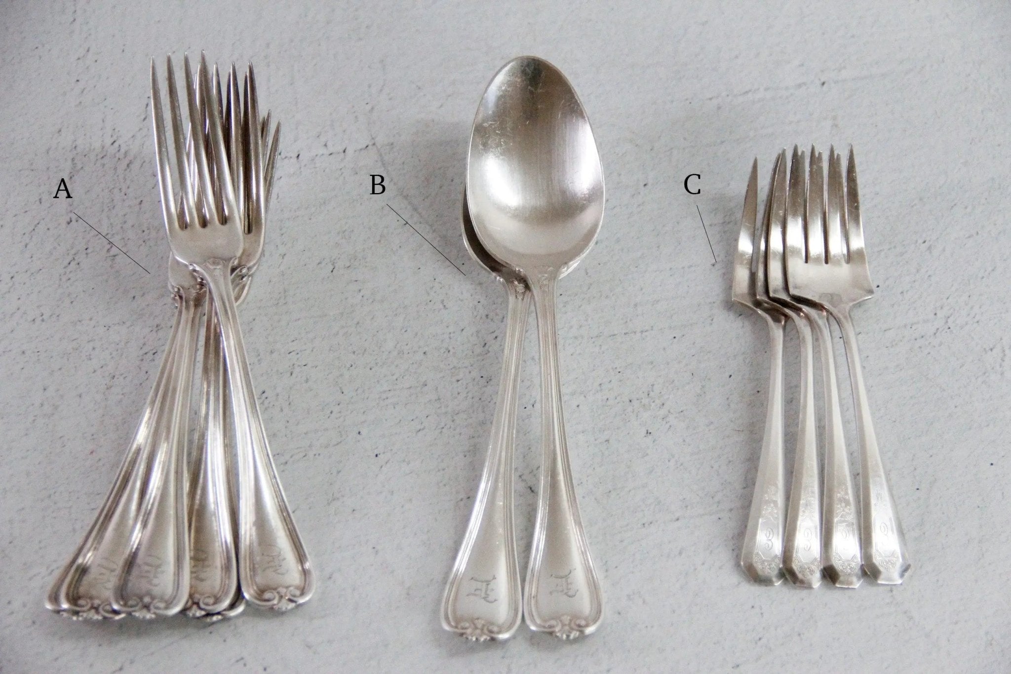 Antique Silver Flatware Set | 1847 Rogers Bros. Silverware - Debra Hall Lifestyle