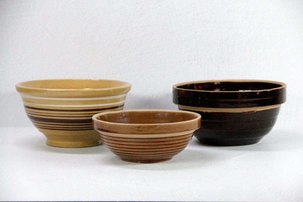 Antique Stoneware Bowl | Kitchen Mixing Bowl Assorted - Debra Hall Lifestyle