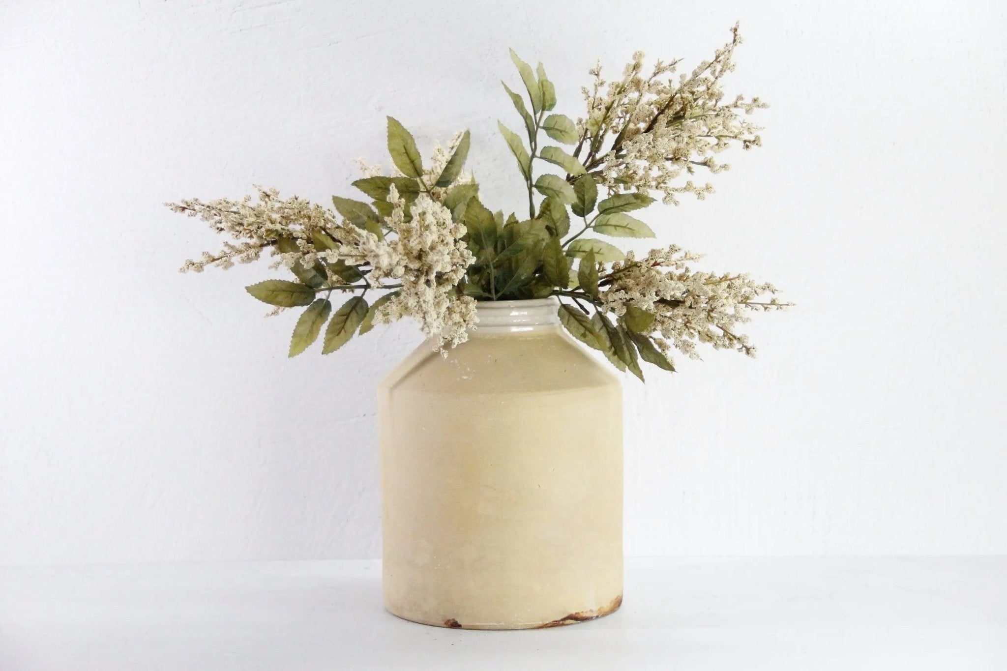 Antique Stoneware Canning Jar Cream Crock | Salt Glaze - Debra Hall Lifestyle