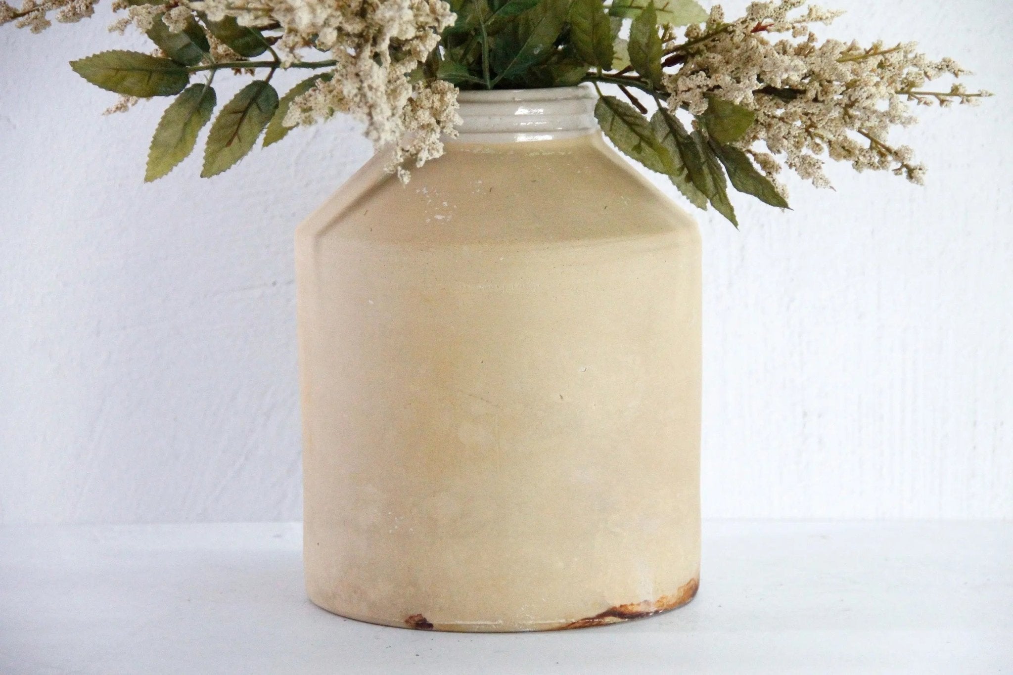 Antique Stoneware Canning Jar Cream Crock | Salt Glaze - Debra Hall Lifestyle