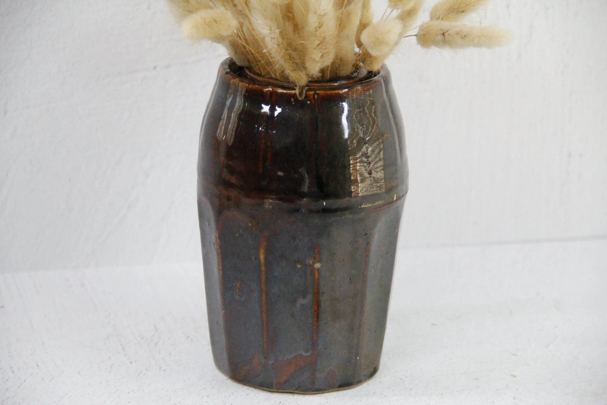 Antique Stoneware Canning Jar | Primitive Faceted-Peoria - Debra Hall Lifestyle