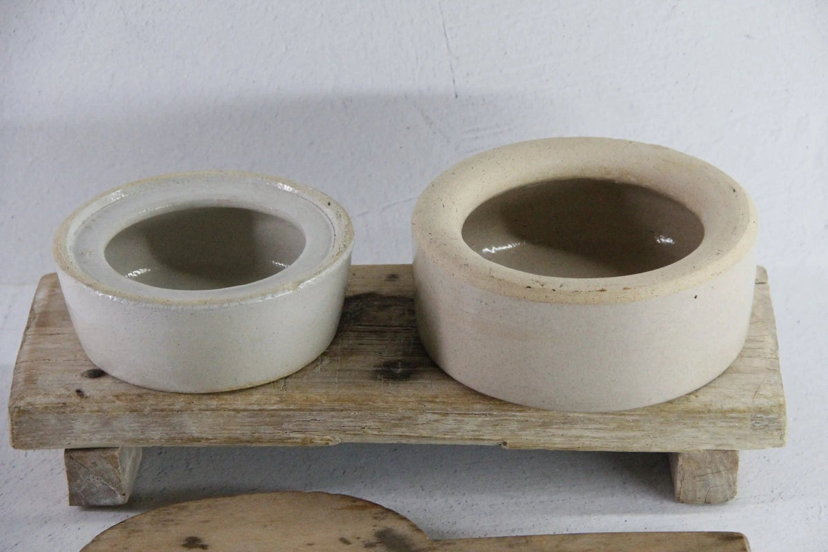 Antique Stoneware Crock | Primitive Salt Glazed Butter Vessel - Debra Hall Lifestyle