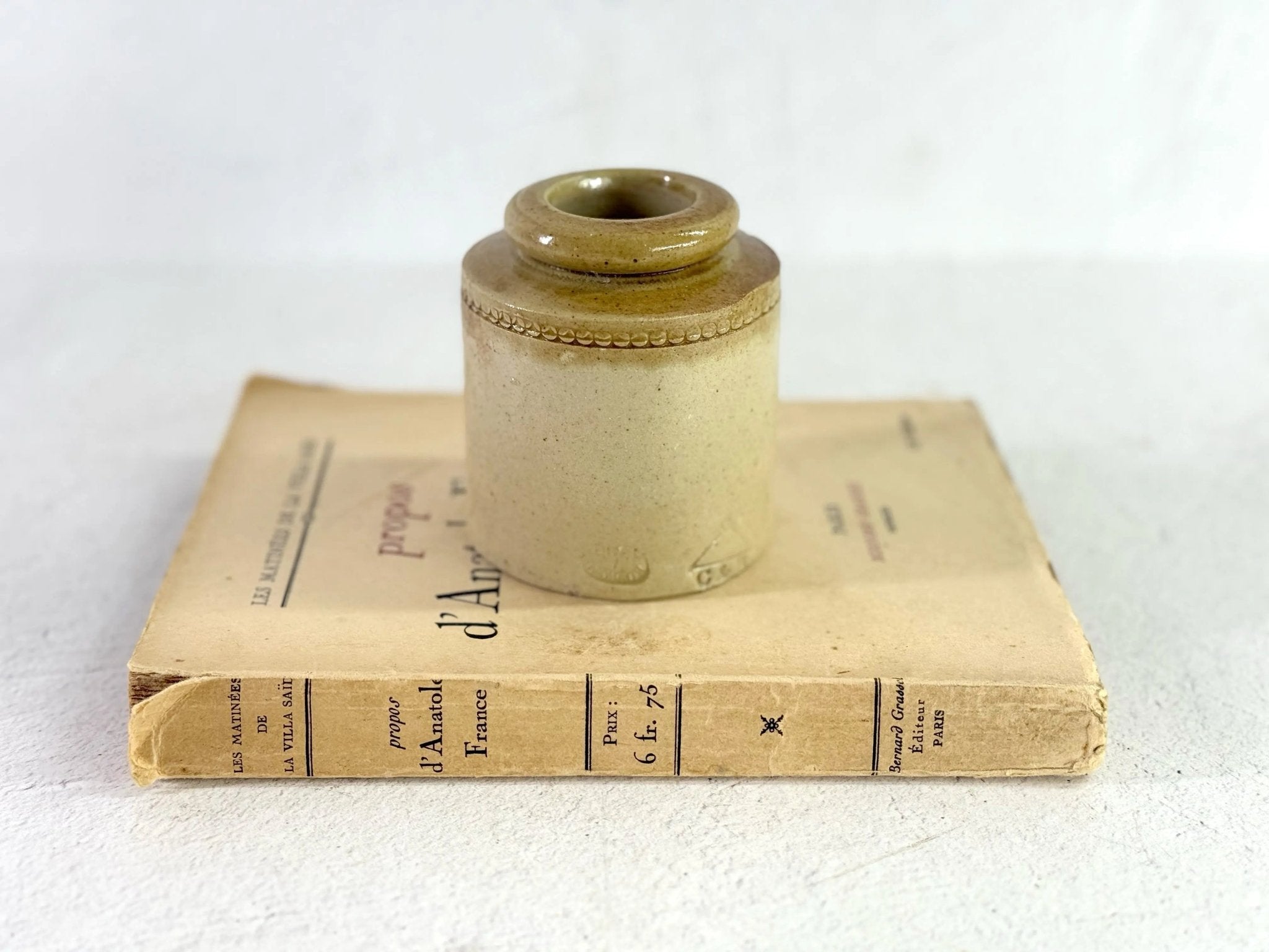 Antique Stoneware Jar English Food Pot | 19th Century Salt Glaze - Debra Hall Lifestyle