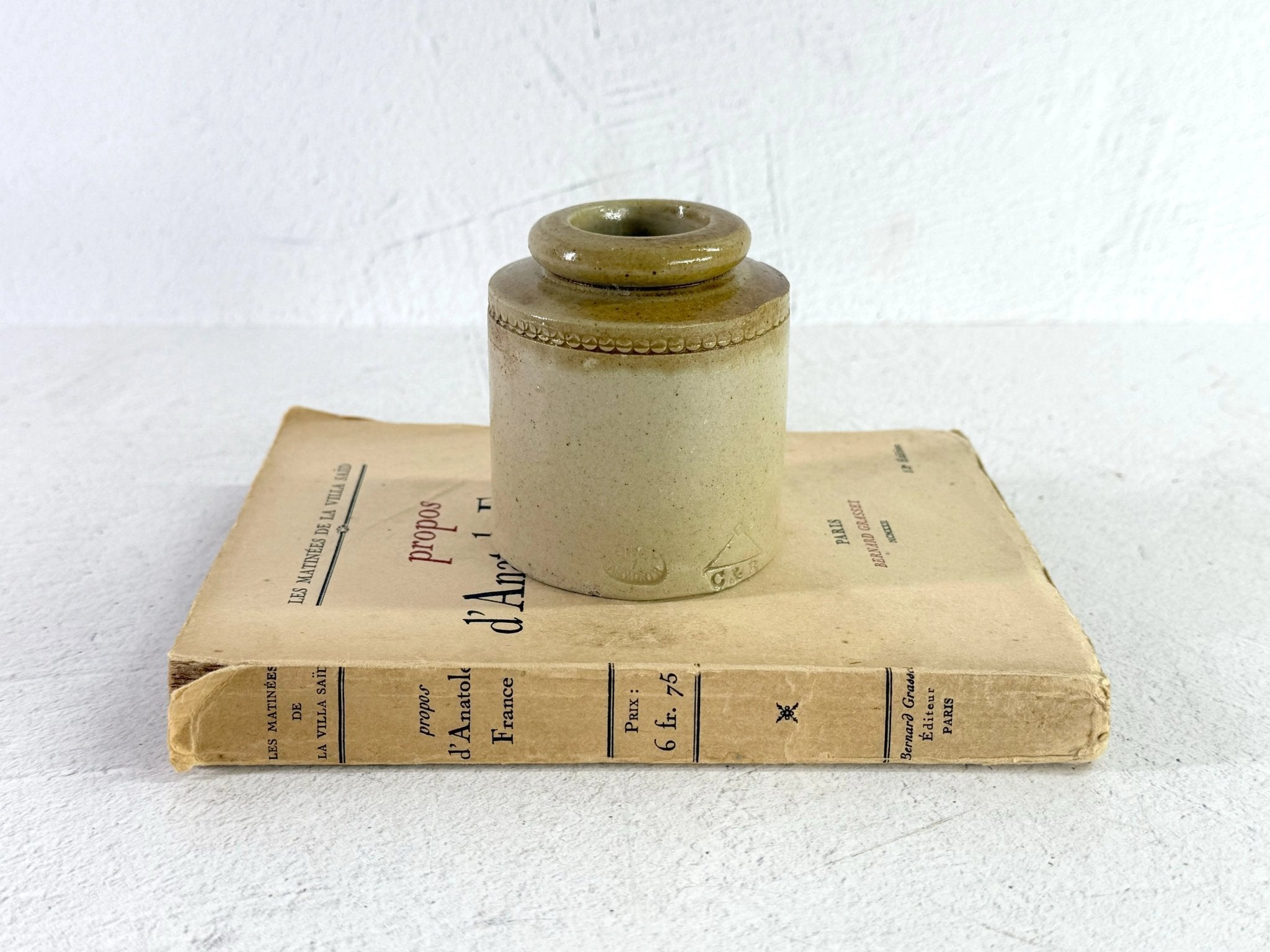 Antique Stoneware Jar English Food Pot | 19th Century Salt Glaze - Debra Hall Lifestyle