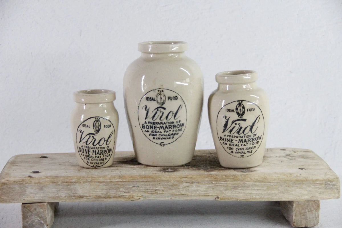 Antique Stoneware Jar | Virol Bone Marrow Pot Assorted - Debra Hall Lifestyle