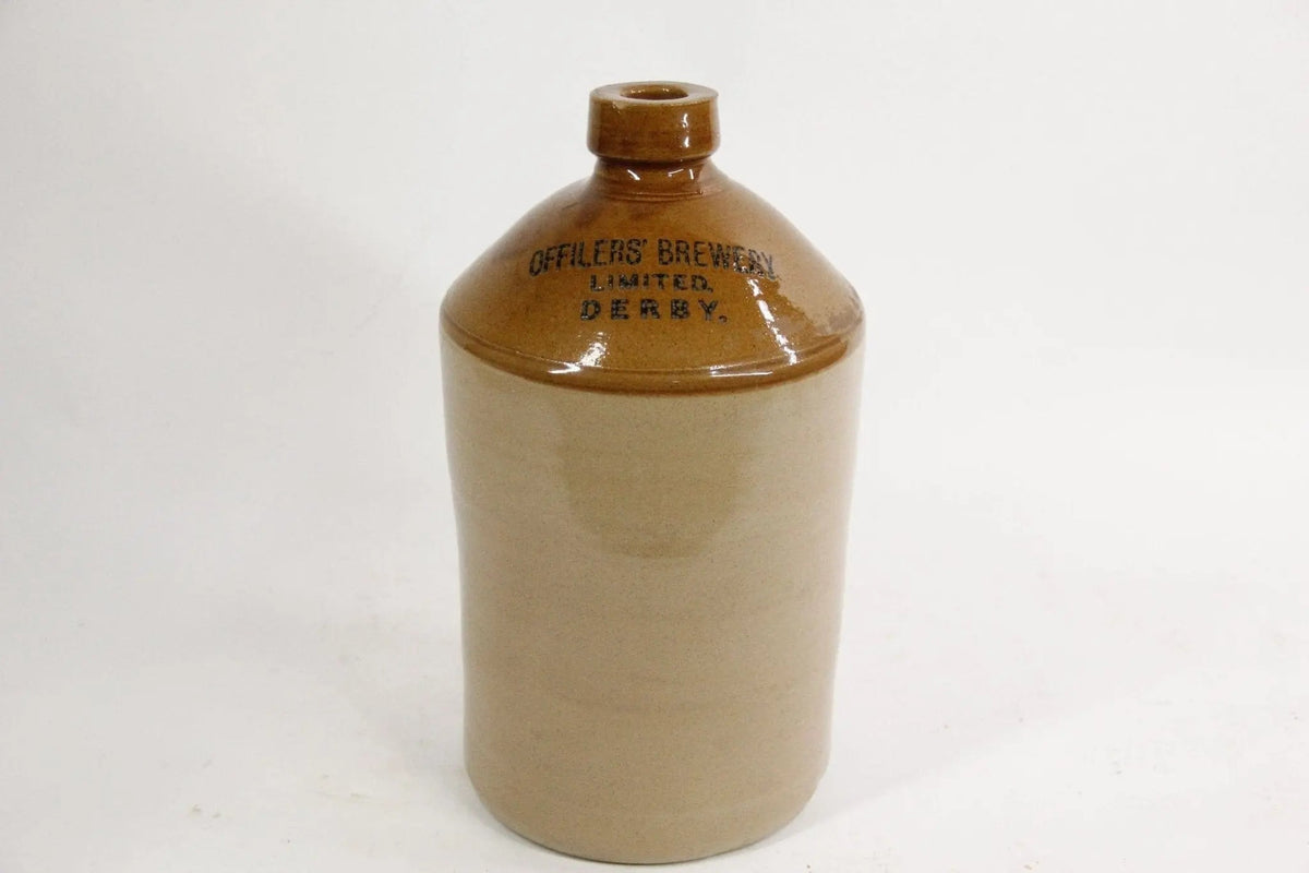 Antique Stoneware Jug | English Brewery Advertisement - Debra Hall Lifestyle