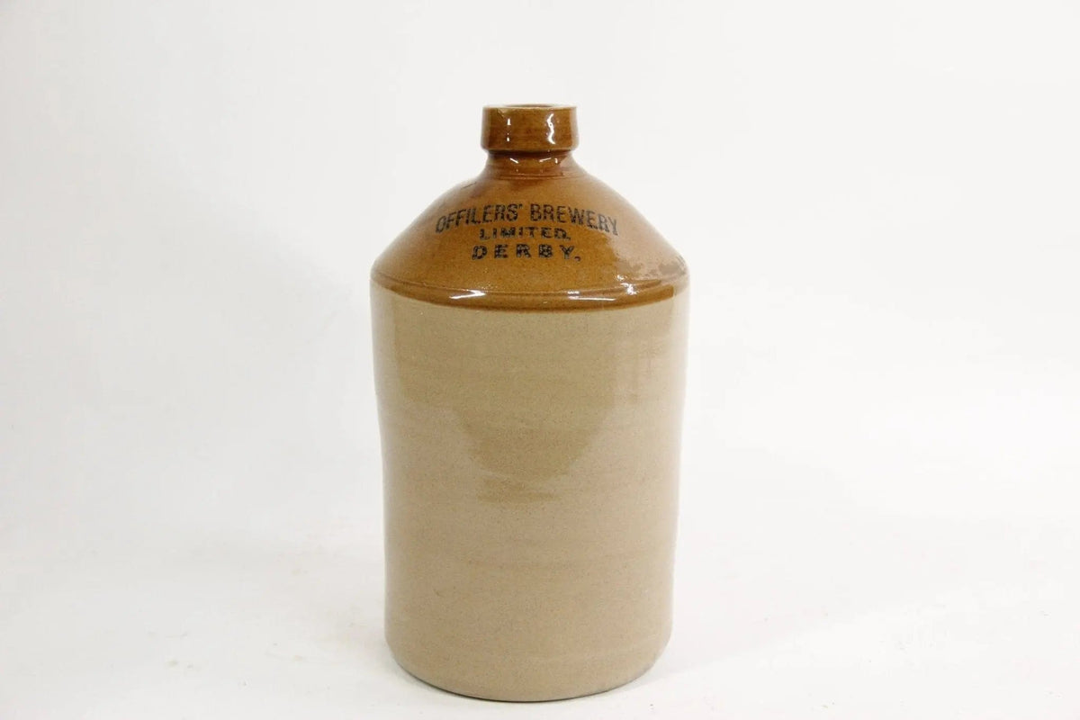 Antique Stoneware Jug | English Brewery Advertisement - Debra Hall Lifestyle