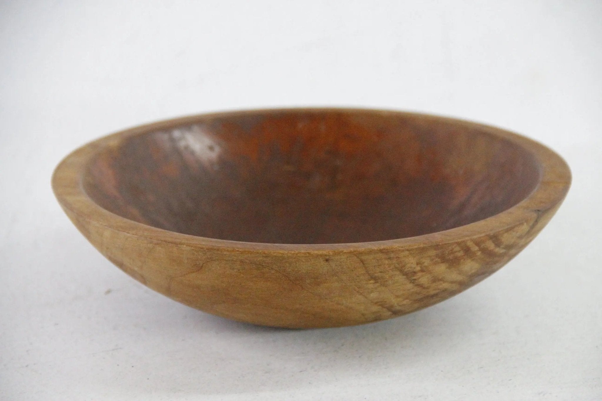 Antique Wooden Bowl Primitive Hand Turned Dough Bowl - Debra Hall Lifestyle