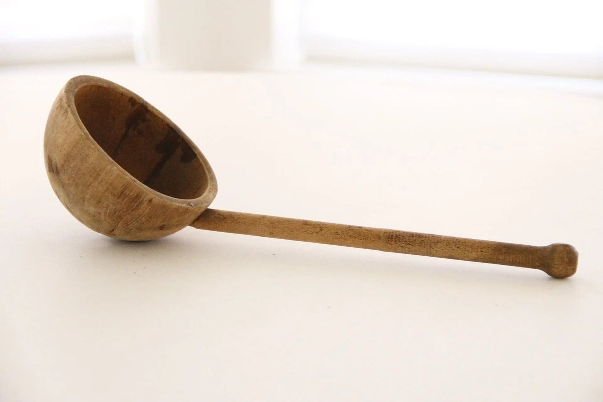 Antique Wooden Ladle | Strainer - Debra Hall Lifestyle