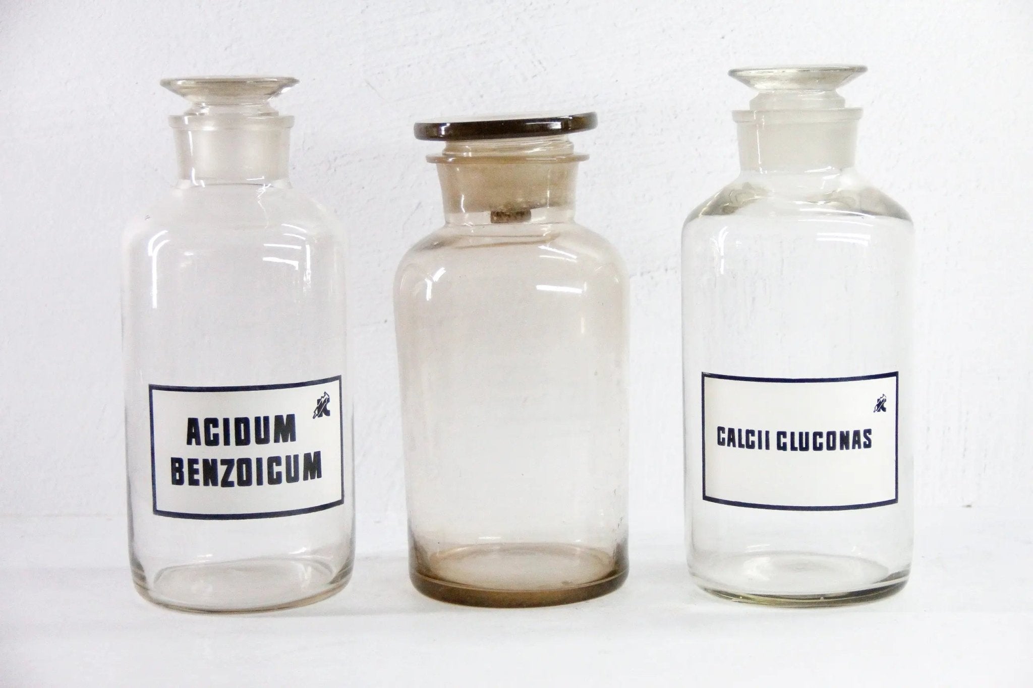 Assorted Antique Apothecary Bottle | European Glass Jar Pharmacy - Debra Hall Lifestyle