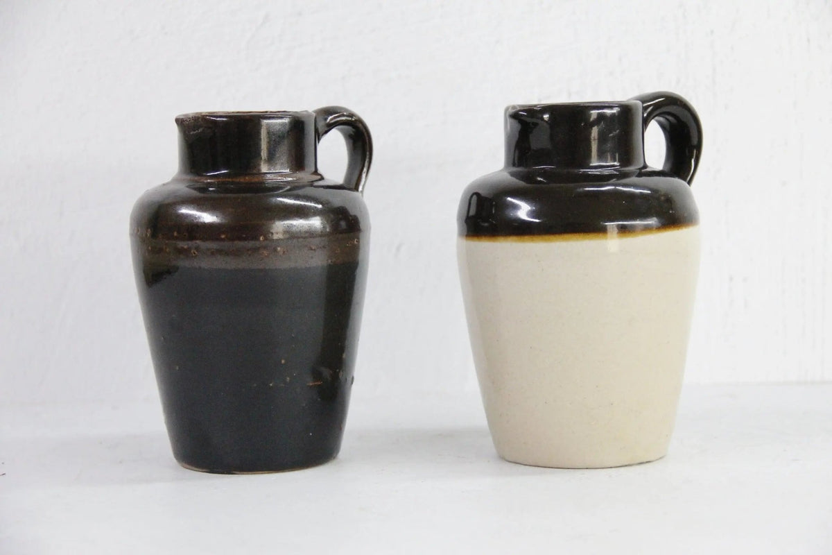 Assorted Antique Stoneware Pitcher | Brown Dipped Glaze - Debra Hall Lifestyle