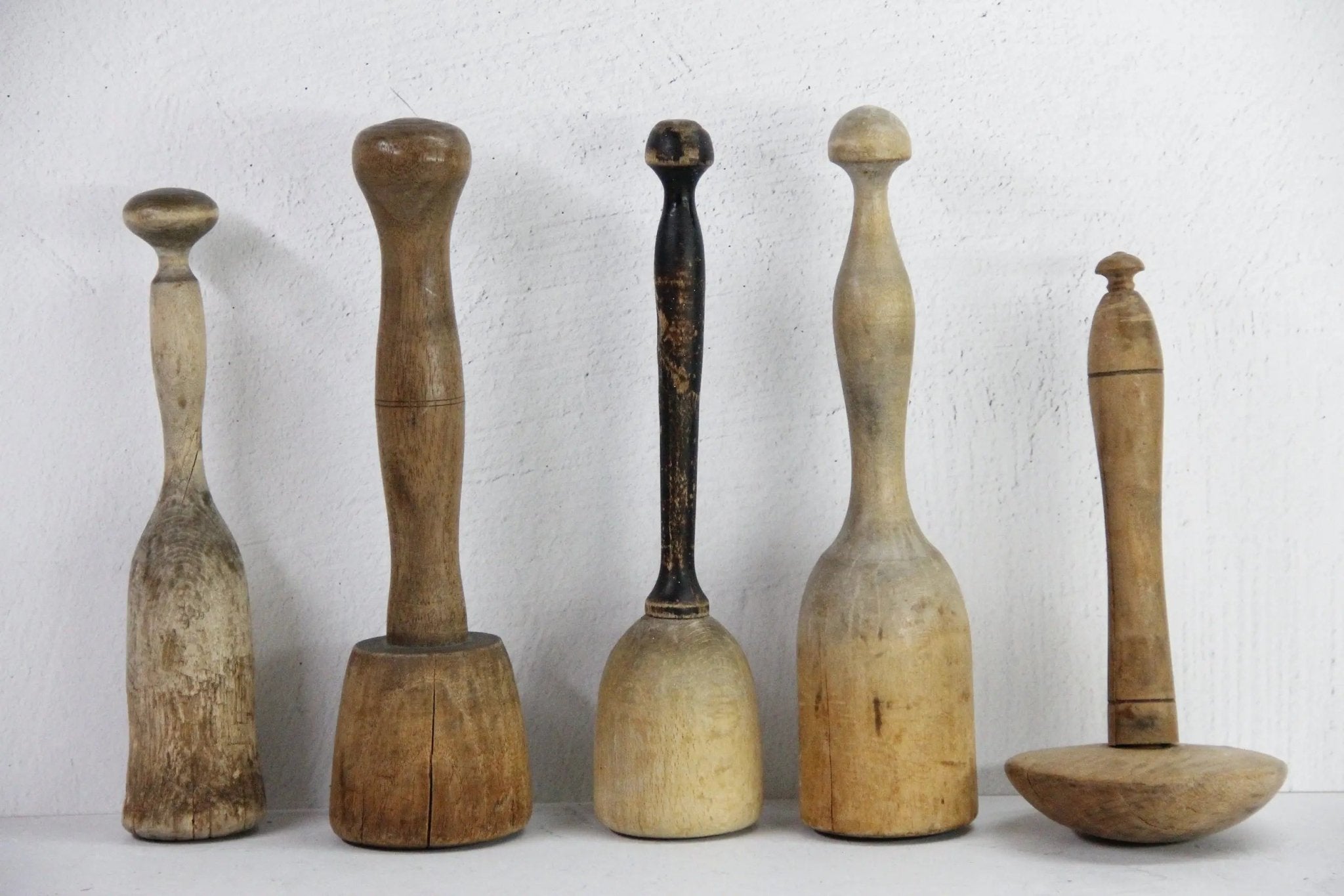 Assorted Antique Wooden Masher | French Kitchen Decor-One - Debra Hall Lifestyle