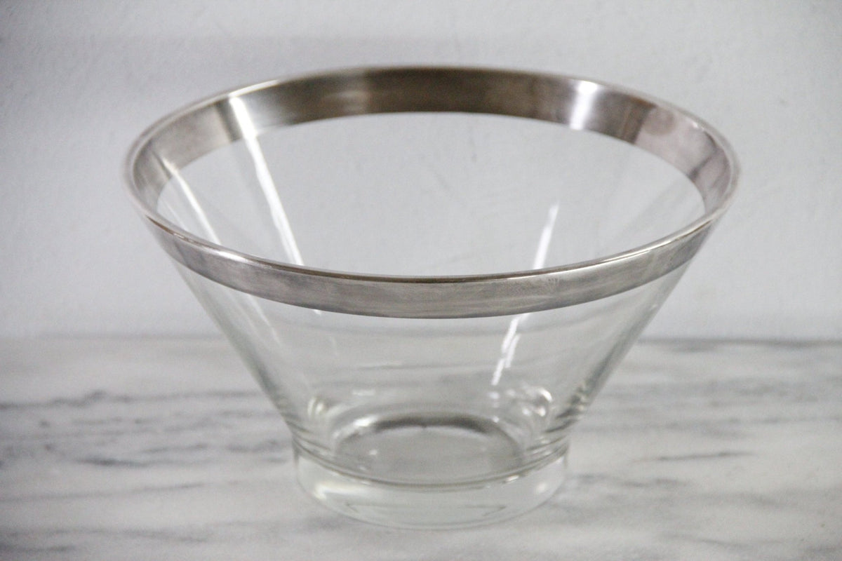 Dorothy Thorpe Silver Band Bowl | 10.75" Salad Bowl - Debra Hall Lifestyle