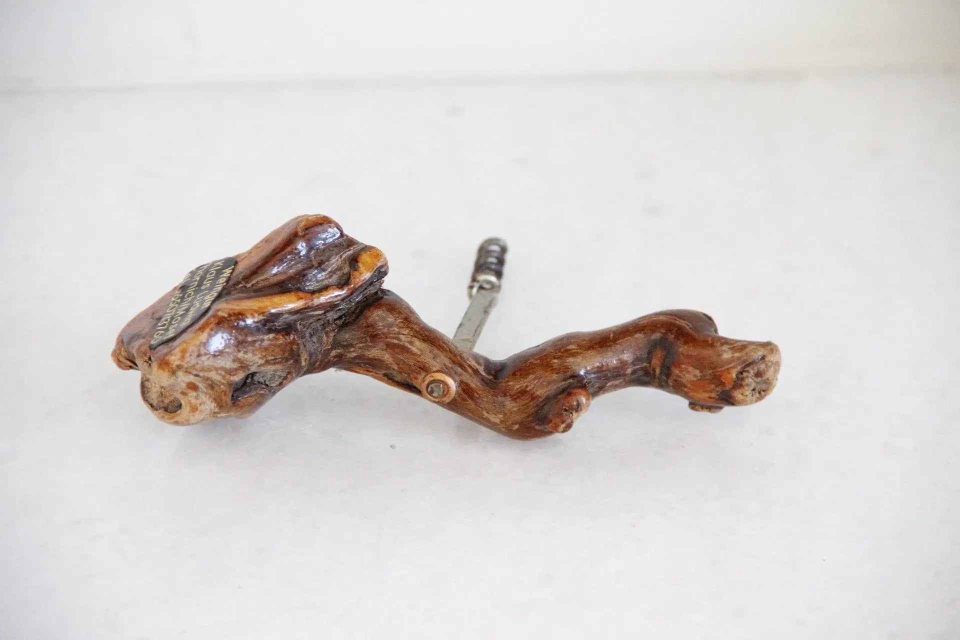 French Corkscrew | Vintage Grapevine Wood Bottle Pull - Debra Hall Lifestyle