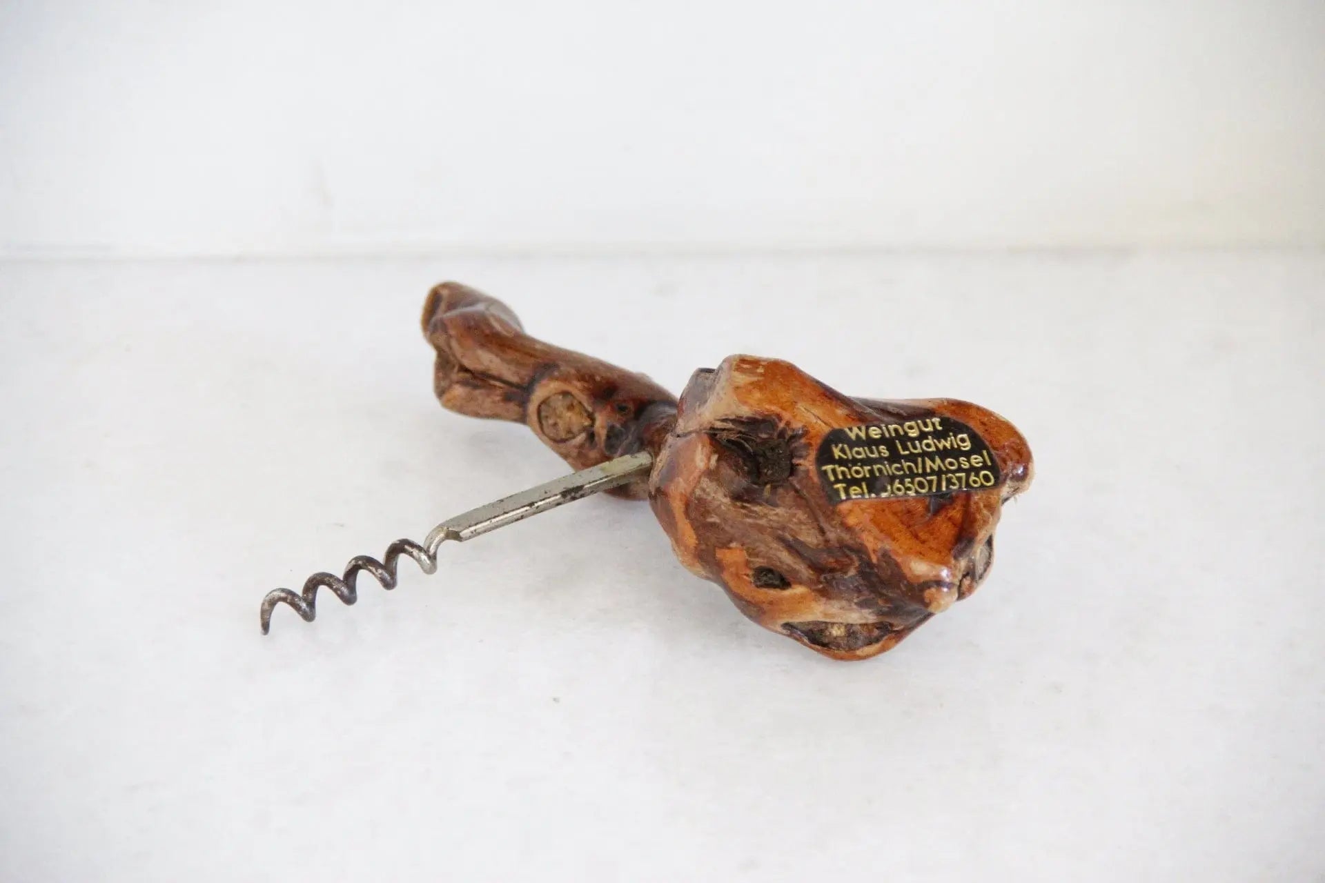 French Corkscrew | Vintage Grapevine Wood Bottle Pull - Debra Hall Lifestyle