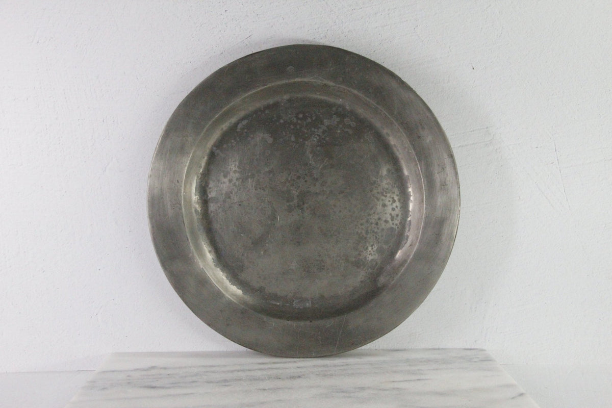 French Pewter 18th Century Charger Plate/Communal Platter - Debra Hall Lifestyle