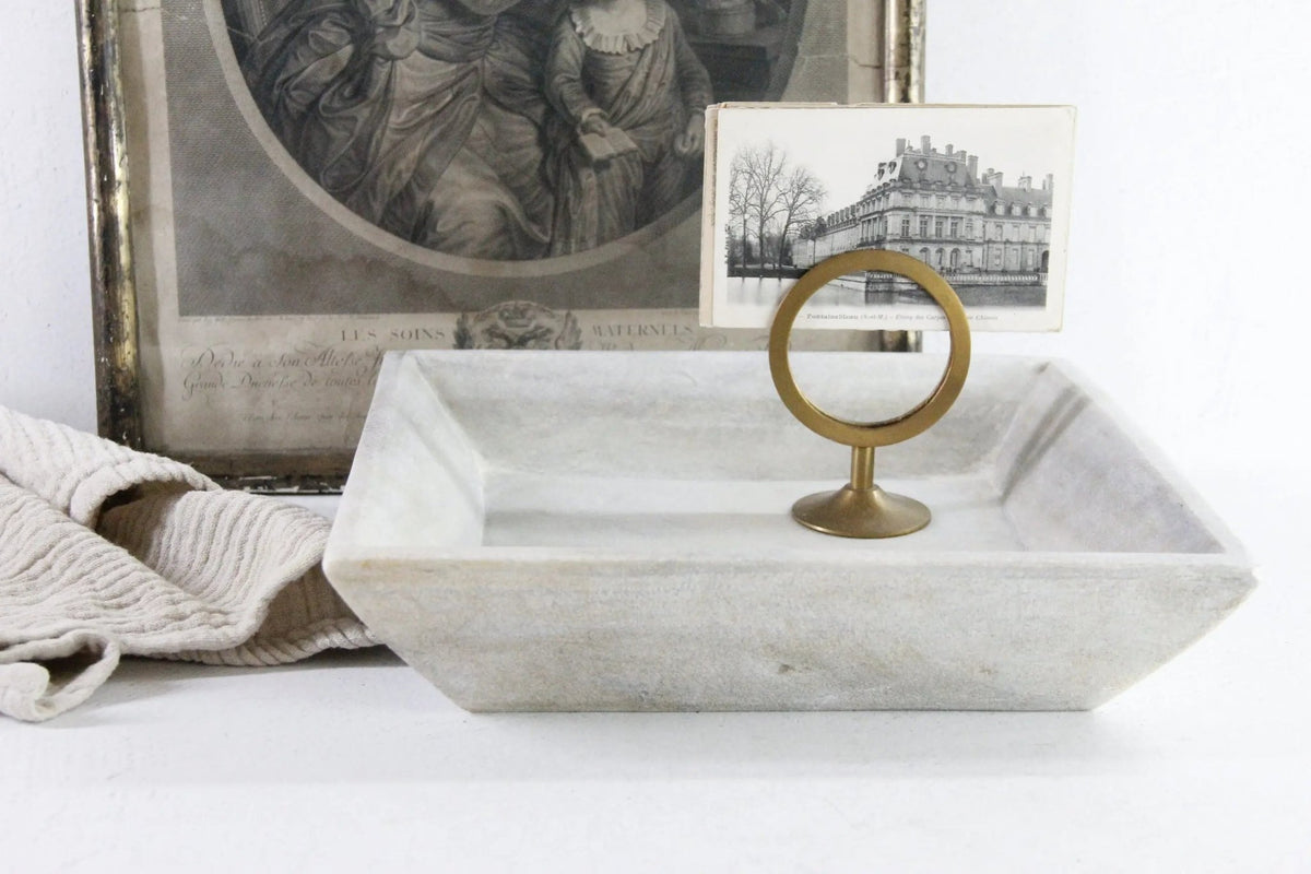 Hand Carved Marble Tray | Large Square 12" Gallery - Debra Hall Lifestyle