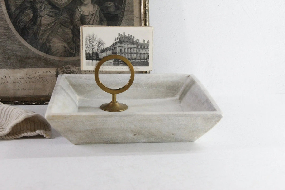 Hand Carved Marble Tray | Large Square 12" Gallery - Debra Hall Lifestyle