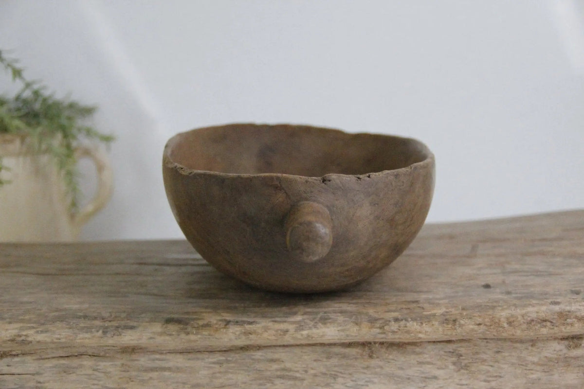 Hand-Carved Wooden Bowl | Antique African Primitive - Debra Hall Lifestyle