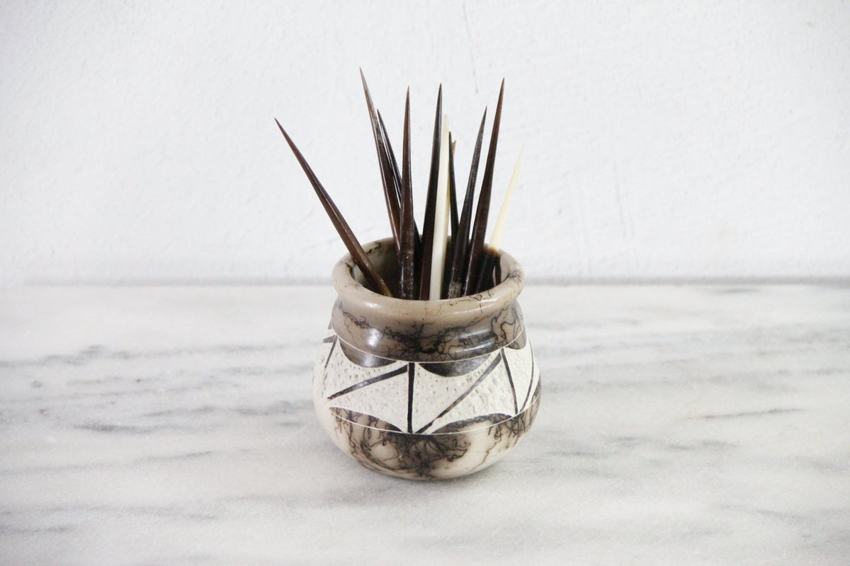 Native American Horse Hair Pottery | Signed T Vail JR - Debra Hall Lifestyle
