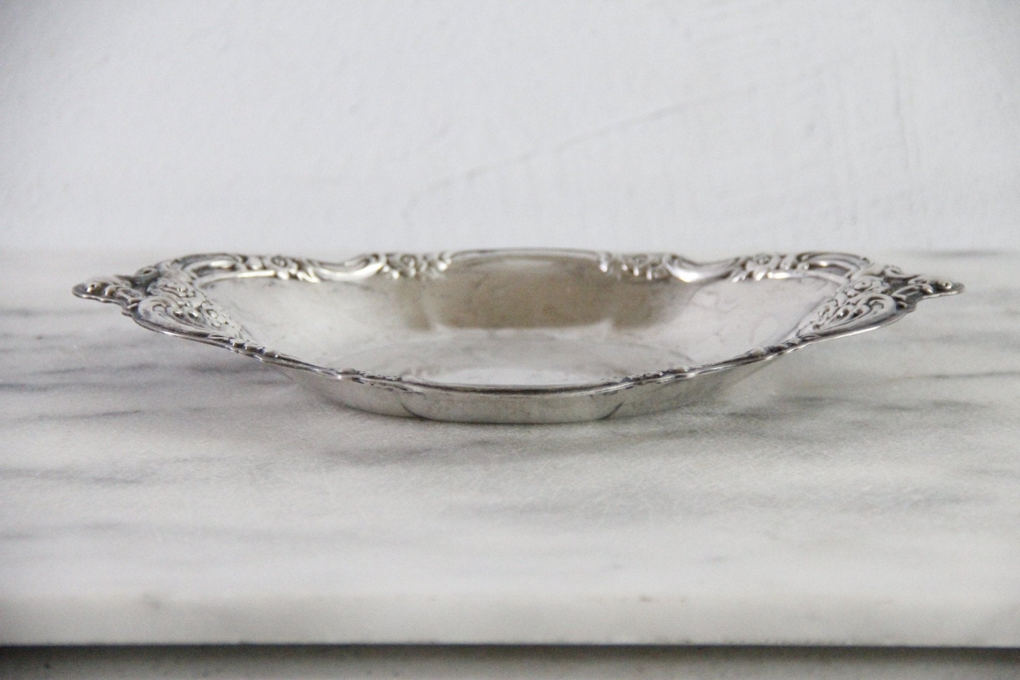 Silver Bon Bon Dish | Vintage Oval Serving Tray - Debra Hall Lifestyle