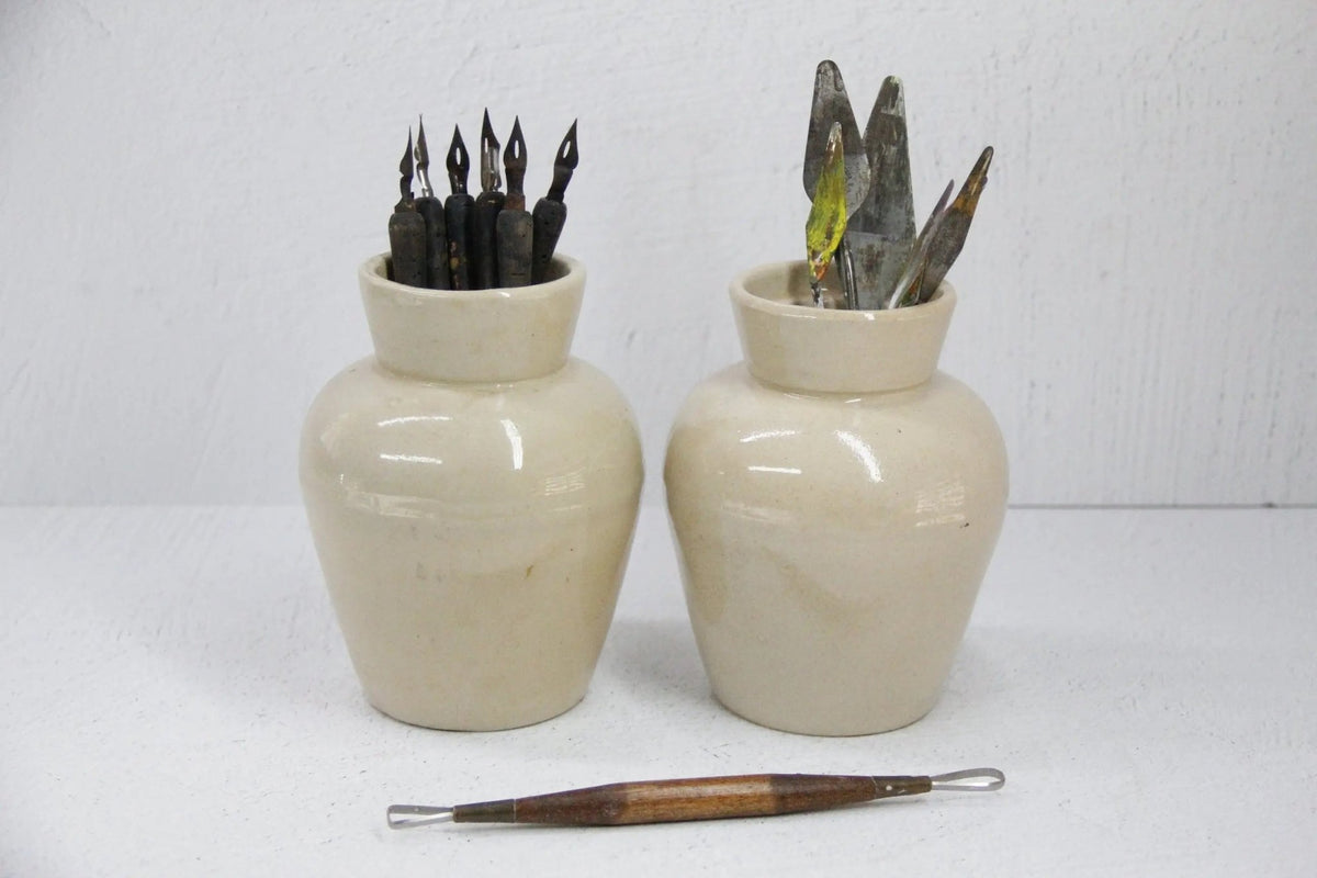 Snuff Jar | Antique Stoneware Copenhagen Weyman's - Debra Hall Lifestyle