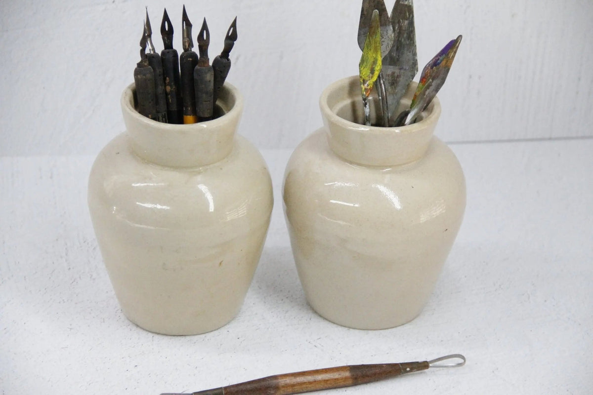 Snuff Jar | Antique Stoneware Copenhagen Weyman's - Debra Hall Lifestyle