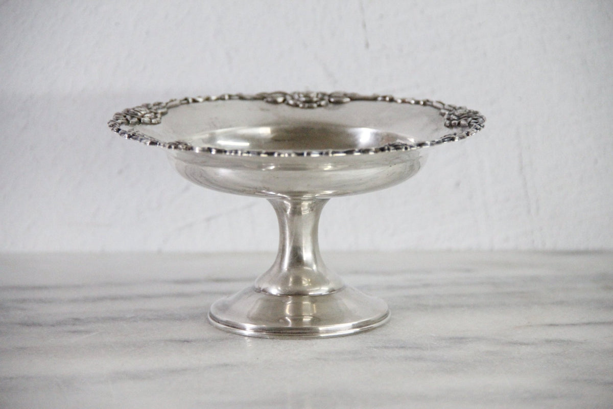 Sterling Compote 950 Stamp | Vintage Pedestal Serving Dish - Debra Hall Lifestyle