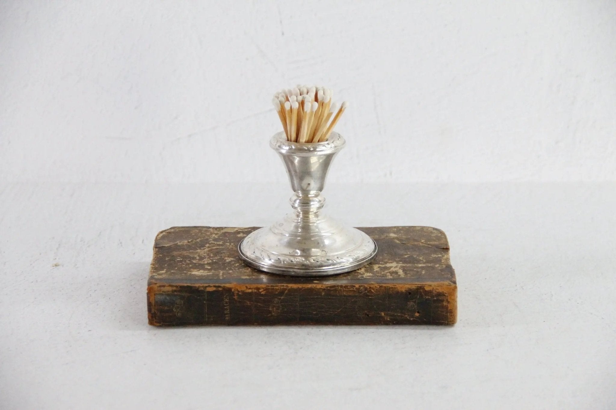Sterling Silver Candle Holder | Vintage Amston Weighted Pattern 540 - Debra Hall Lifestyle